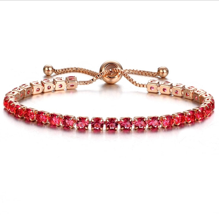 Bracelet tennis de luxe en oxyde de zirconium 4mm