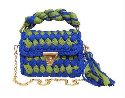 Colorful Hand-Woven Crossbody Bag for Women