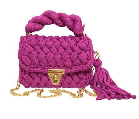 Colorful Hand-Woven Crossbody Bag for Women