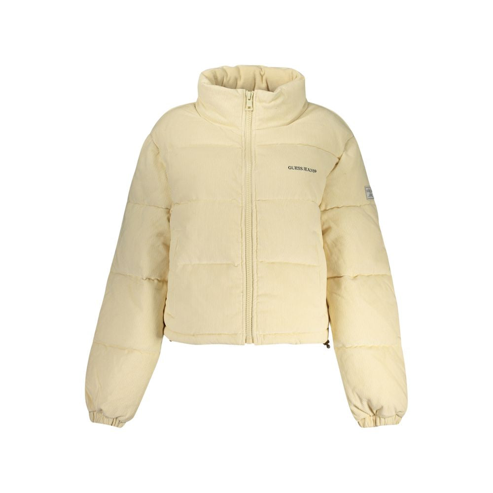 Guess Jeans Women's Beige Polyester Full-Length Jacket