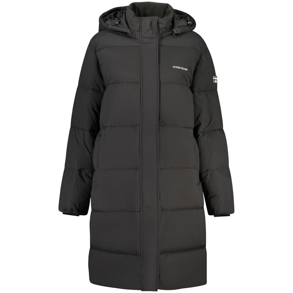 Guess Jeans Women's Black Polyester Full-Length Jacket