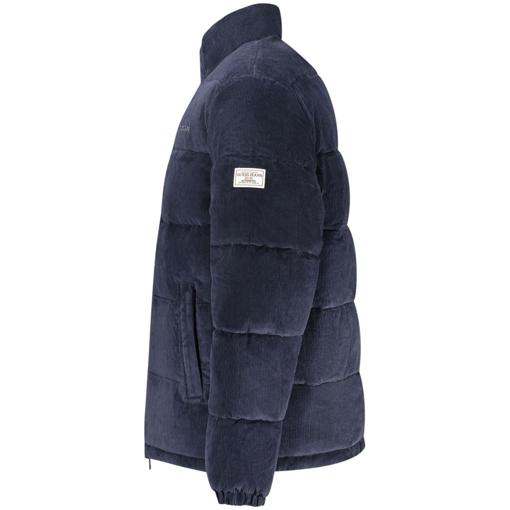 Guess Jeans Men's Blue Polyester Shell Jacket