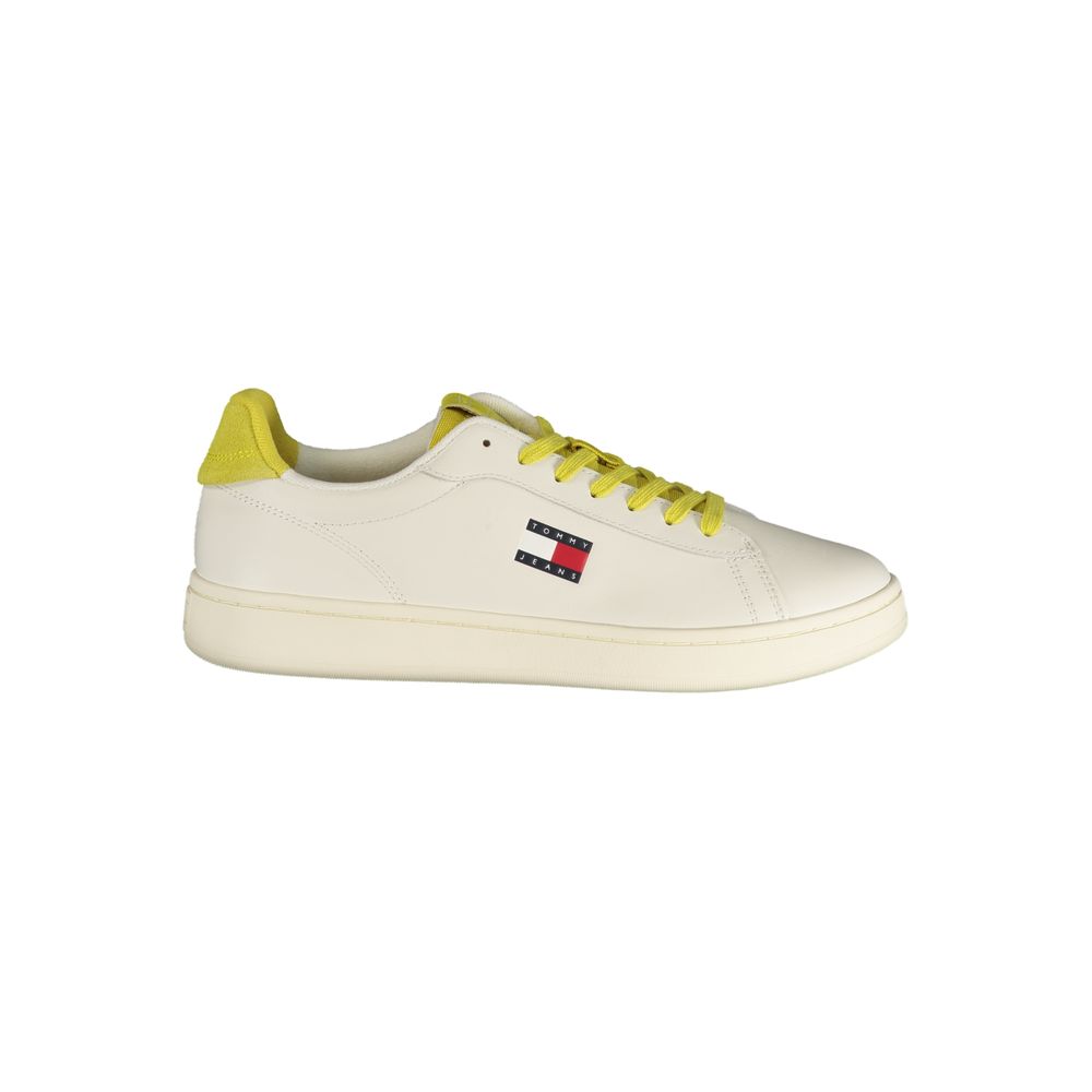 Tommy Hilfiger Men's White Polyurethane Sneakers