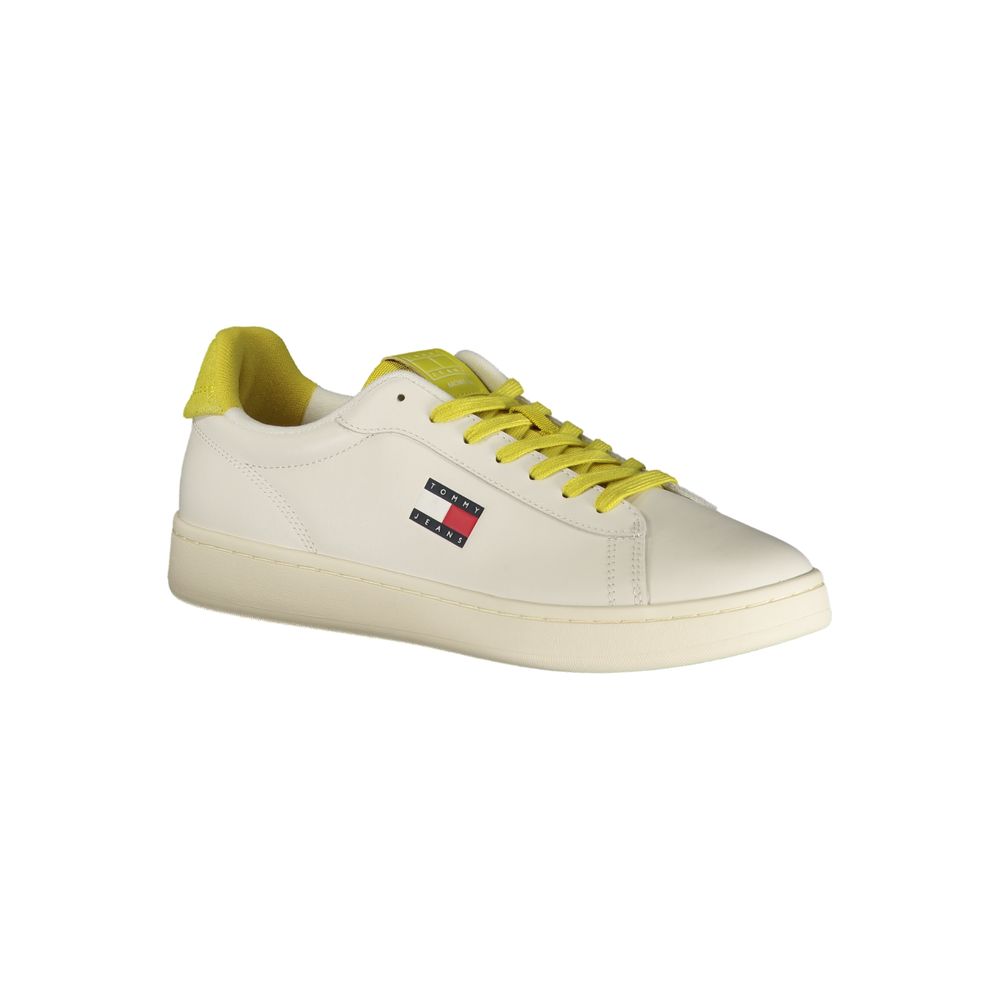 Tommy Hilfiger Men's White Polyurethane Sneakers