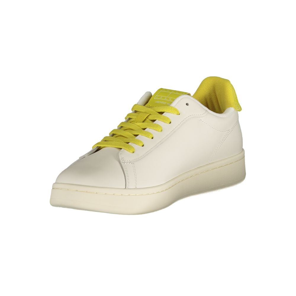 Tommy Hilfiger Men's White Polyurethane Sneakers