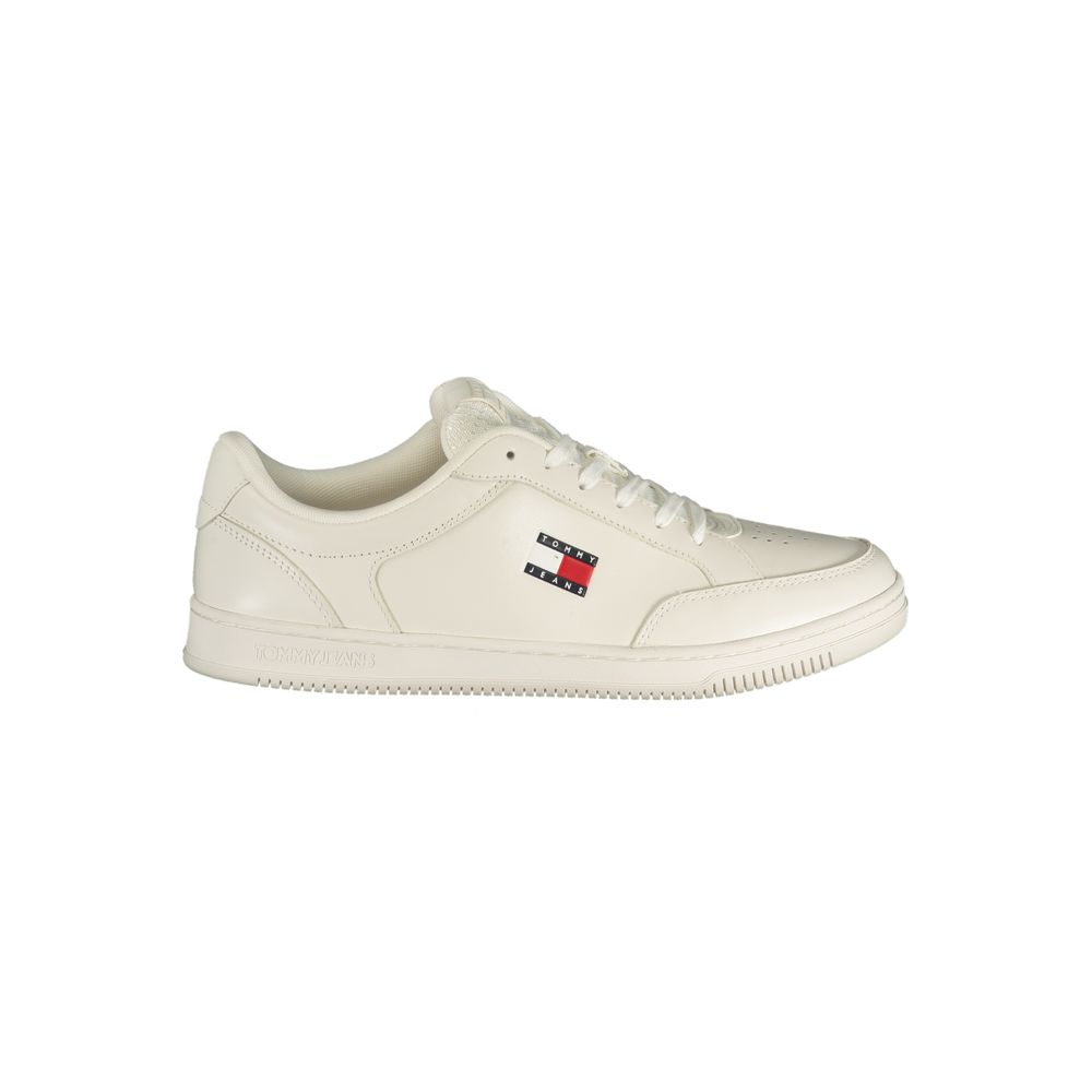 Tommy Hilfiger Men's White Polyurethane Sneakers