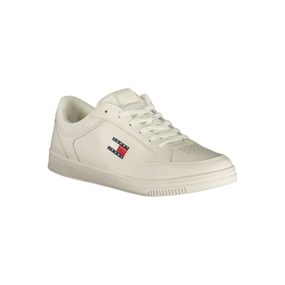 Tommy Hilfiger Men's White Polyurethane Sneakers