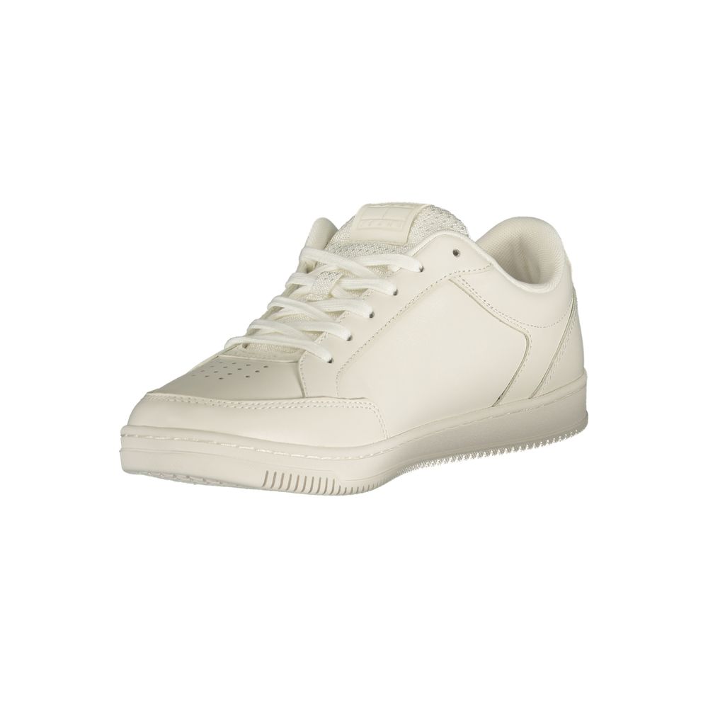 Tommy Hilfiger Men's White Polyurethane Sneakers