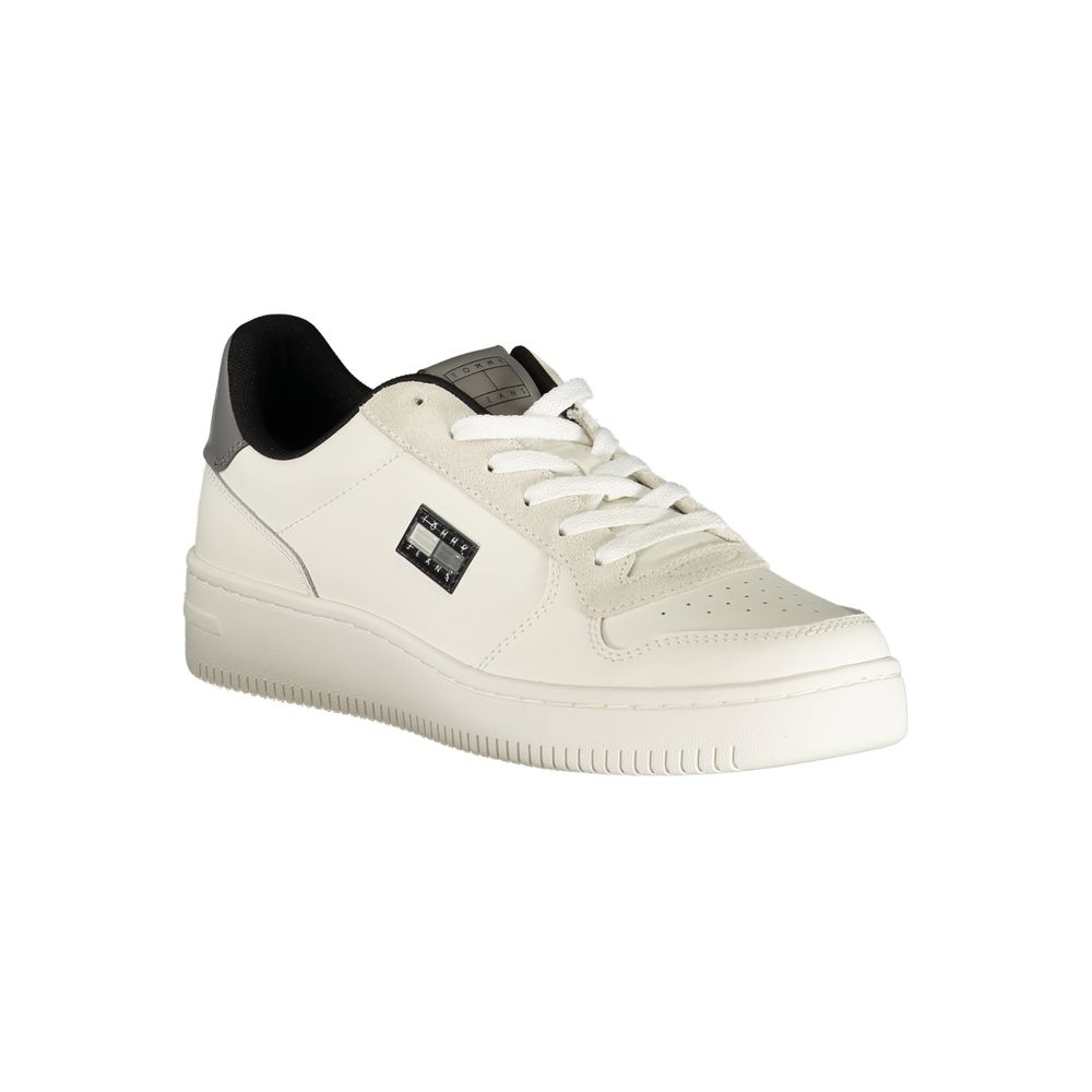 Tommy Hilfiger Men's White Polyurethane Sneakers