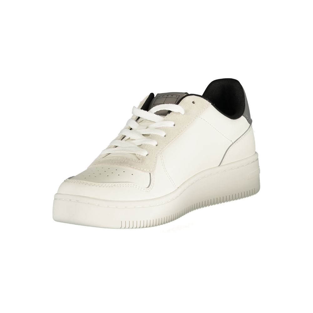 Tommy Hilfiger Men's White Polyurethane Sneakers