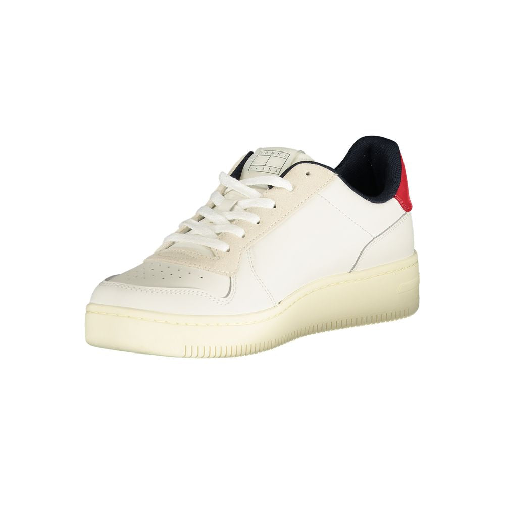 Tommy Hilfiger Men's White Polyurethane Sneakers