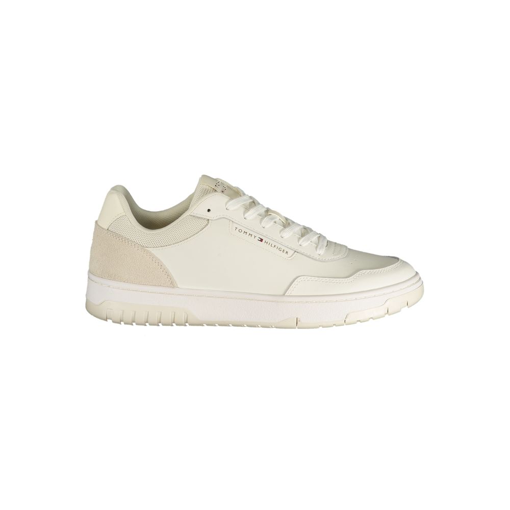 Tommy Hilfiger Men's White Polyurethane Sneakers