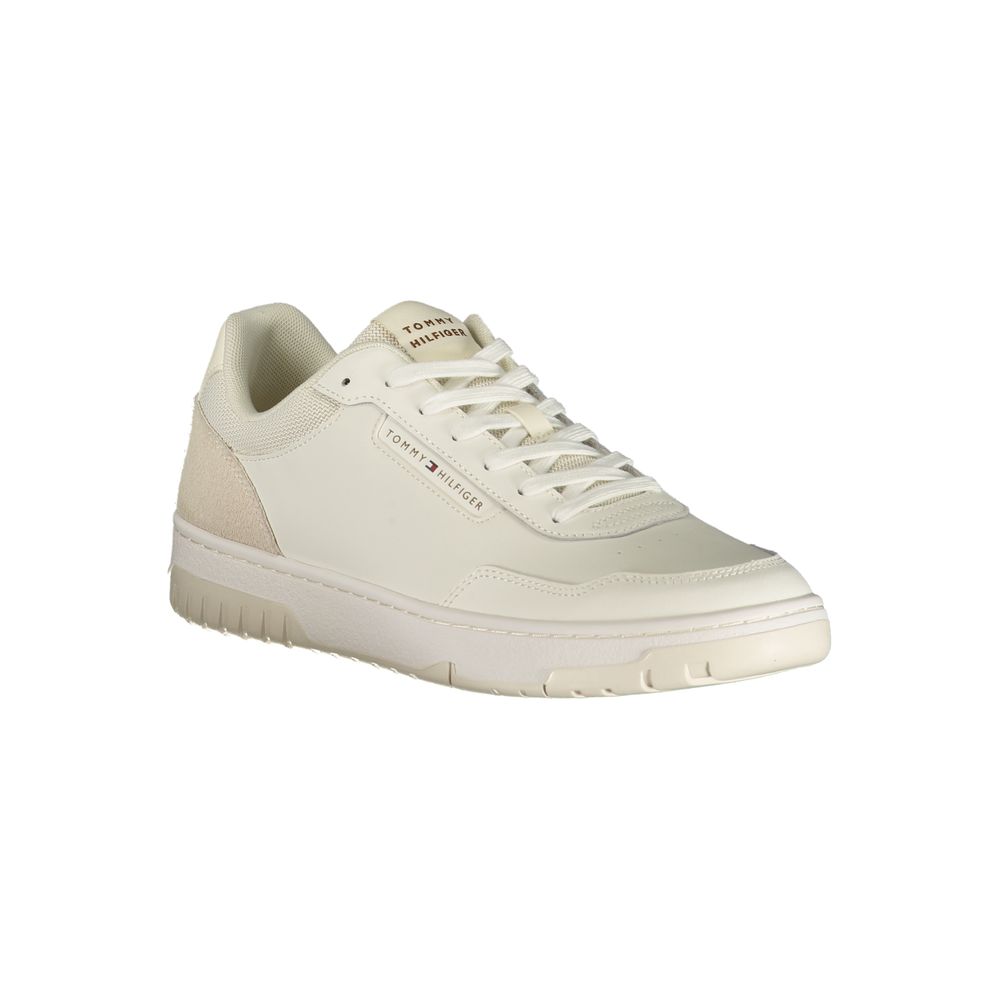Tommy Hilfiger Men's White Polyurethane Sneakers
