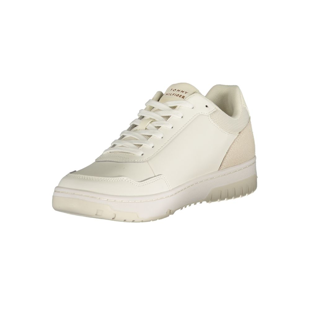 Tommy Hilfiger Men's White Polyurethane Sneakers