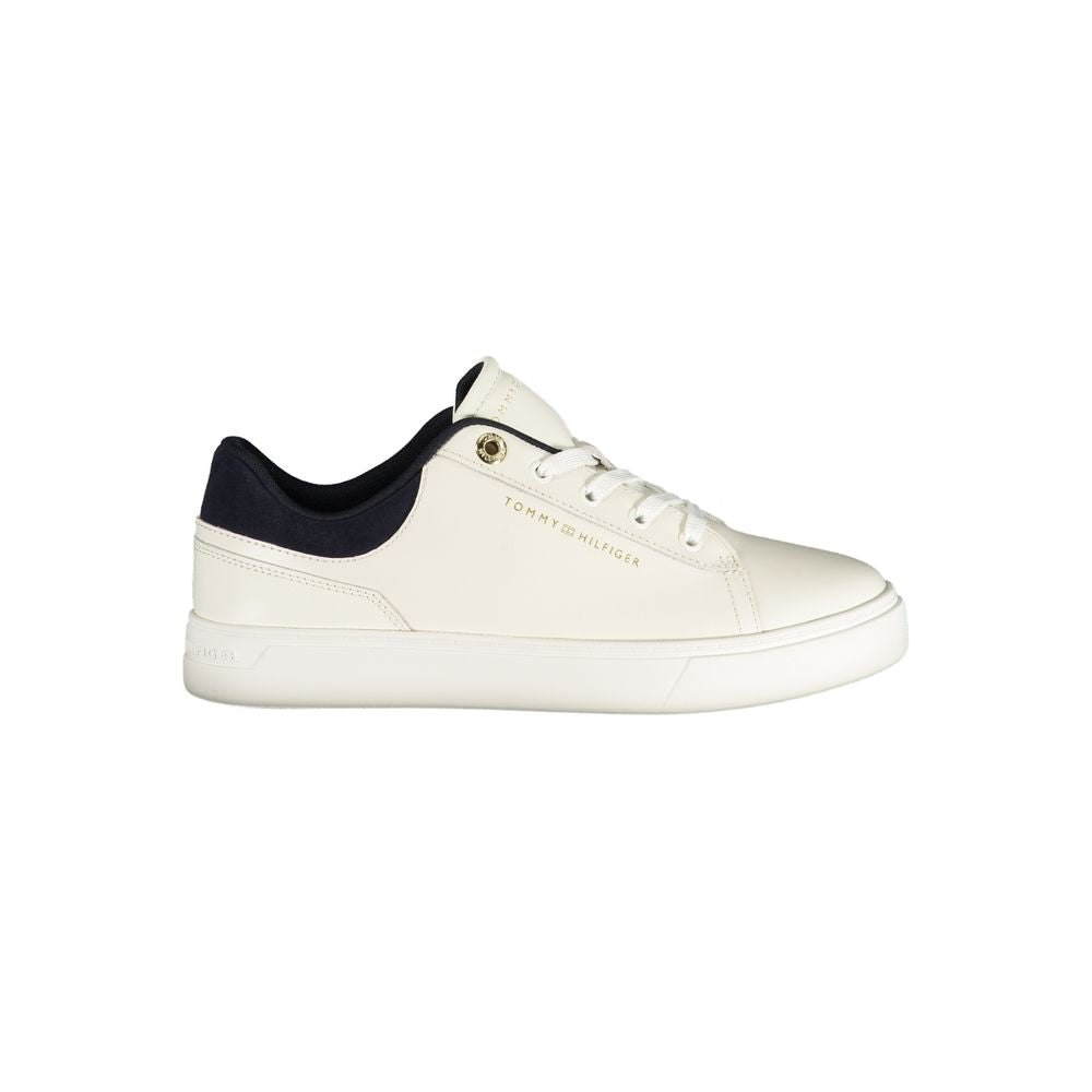 Tommy Hilfiger Women's White Polyurethane Sneakers