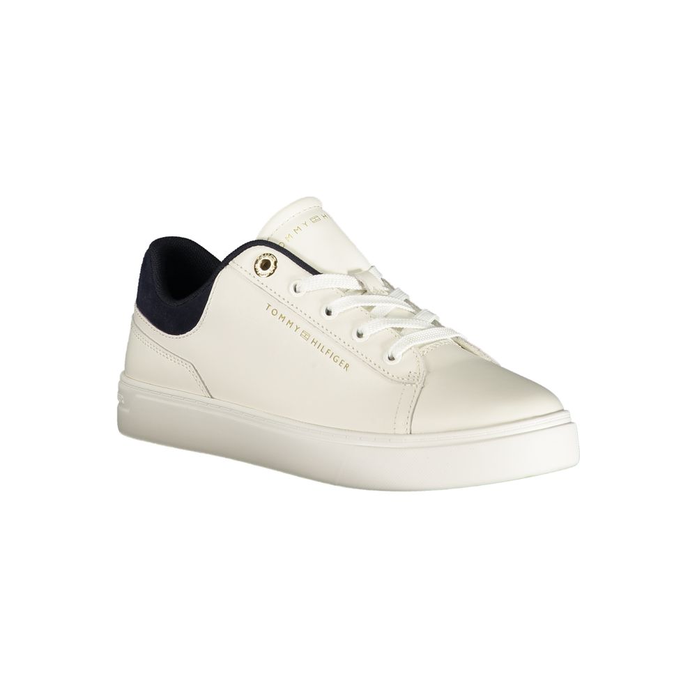 Tommy Hilfiger Women's White Polyurethane Sneakers