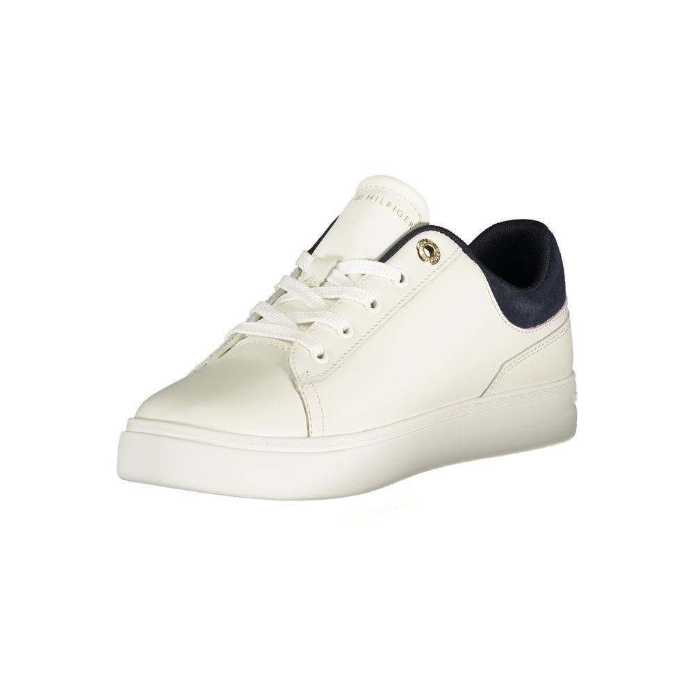 Tommy Hilfiger Women's White Polyurethane Sneakers