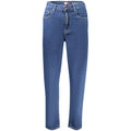 Tommy Hilfiger Women's Blue Cotton Mom Jeans