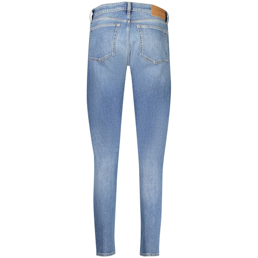 Tommy Hilfiger Women's Blue Cotton Slim-Fit Jeans