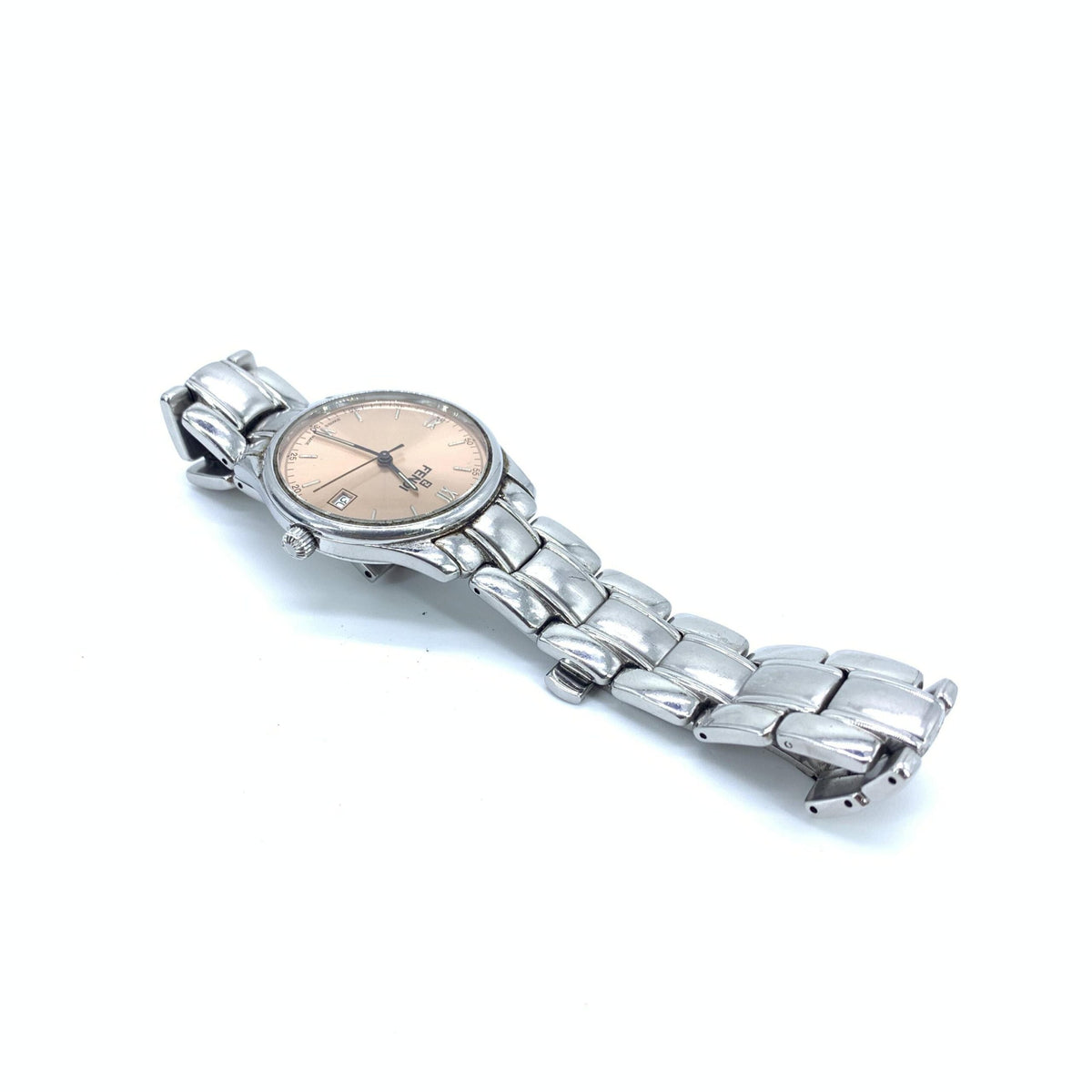 Pink Champagne Dial Quartz Watch, Stainless Steel