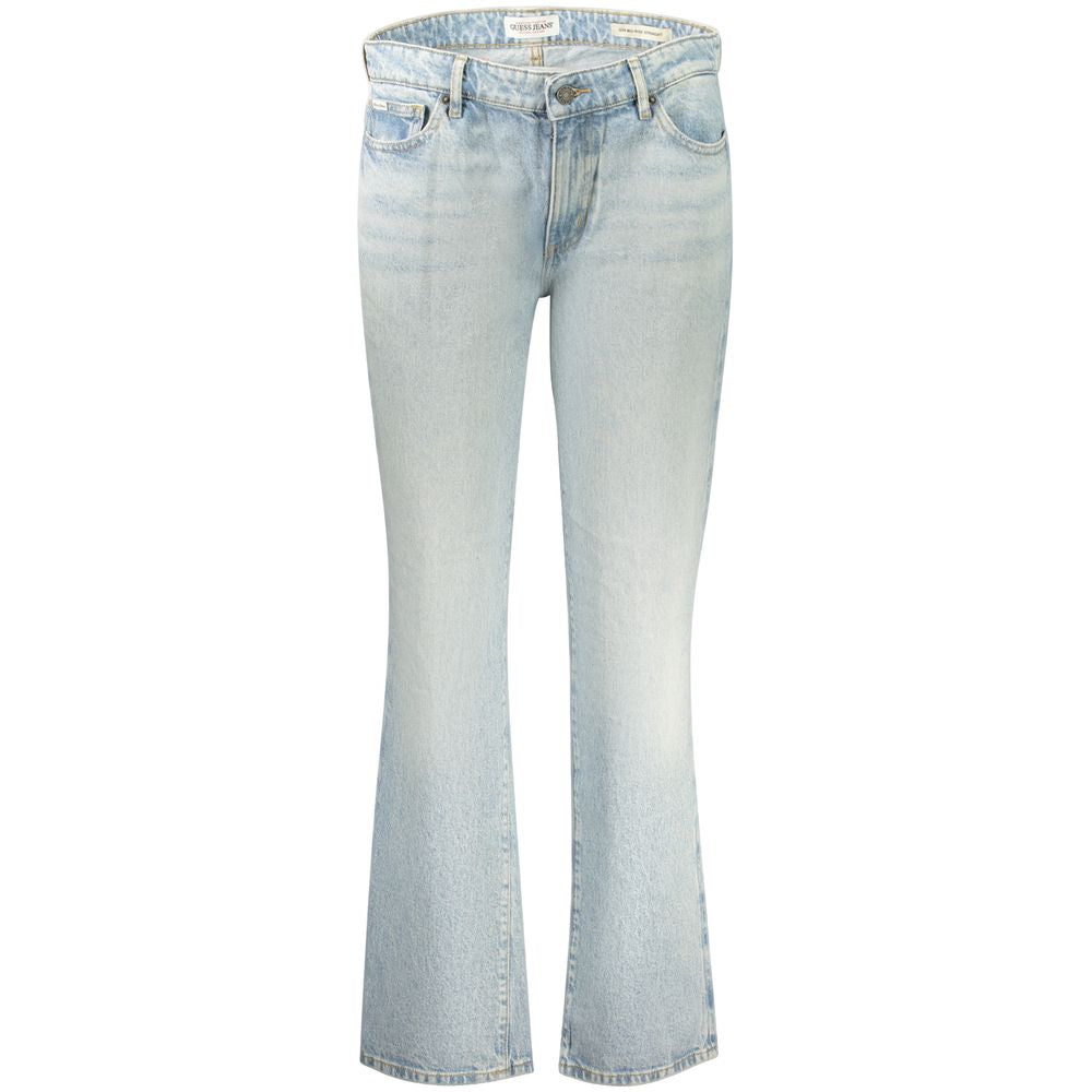 Guess Jeans Women's Blue Cotton Straight-Leg Jeans