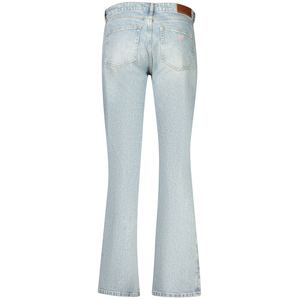 Guess Jeans Women's Blue Cotton Straight-Leg Jeans