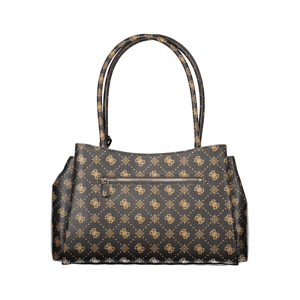 Guess Carrie Logo Women's Brown Shoulder Bag