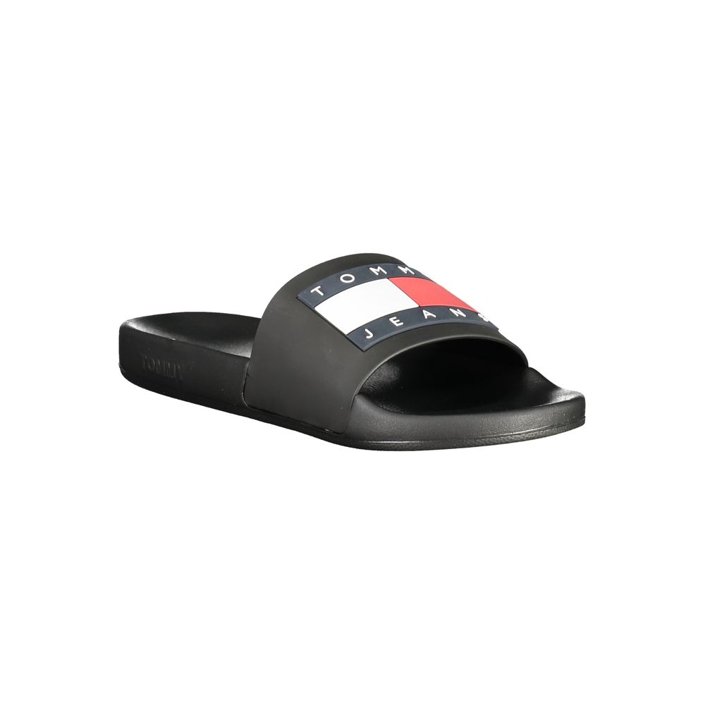 Tommy Hilfiger Men's Black Polyurethane Sandals