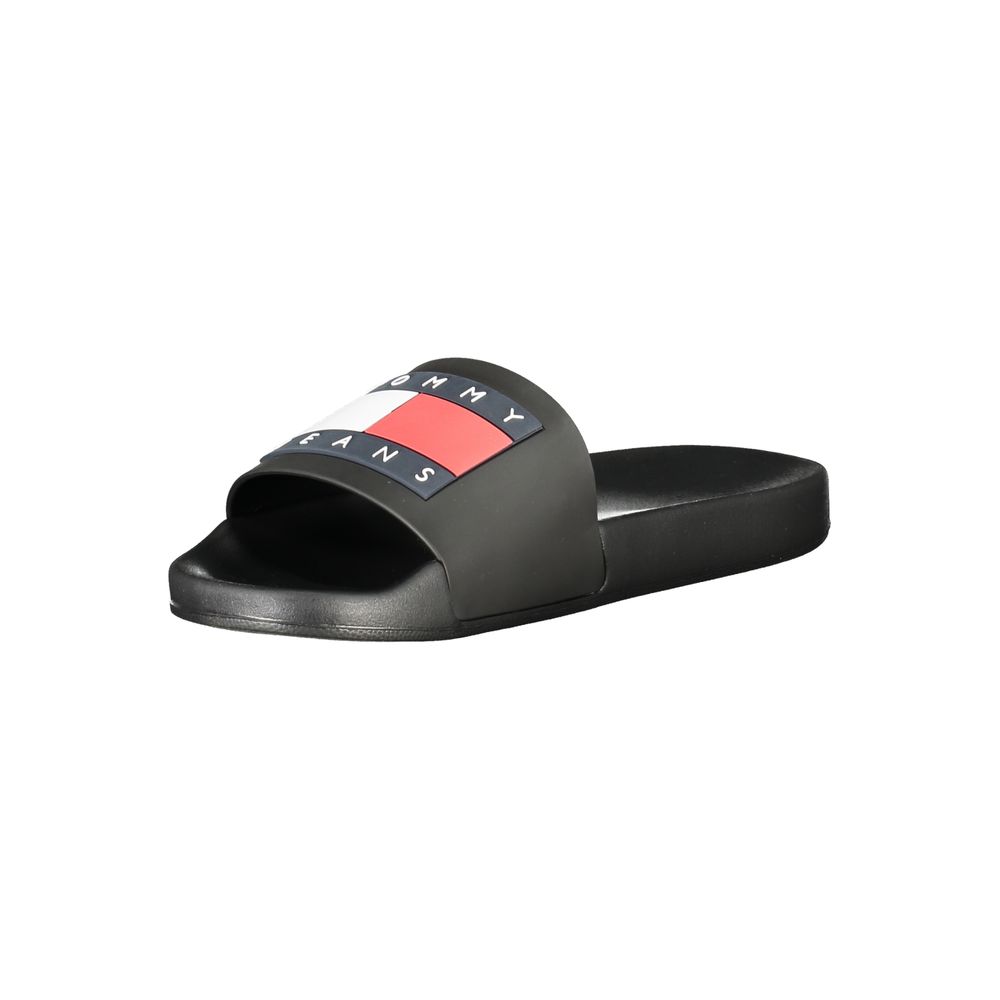 Tommy Hilfiger Men's Black Polyurethane Sandals
