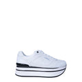 Guess Women's White Polyester Platform Sneakers