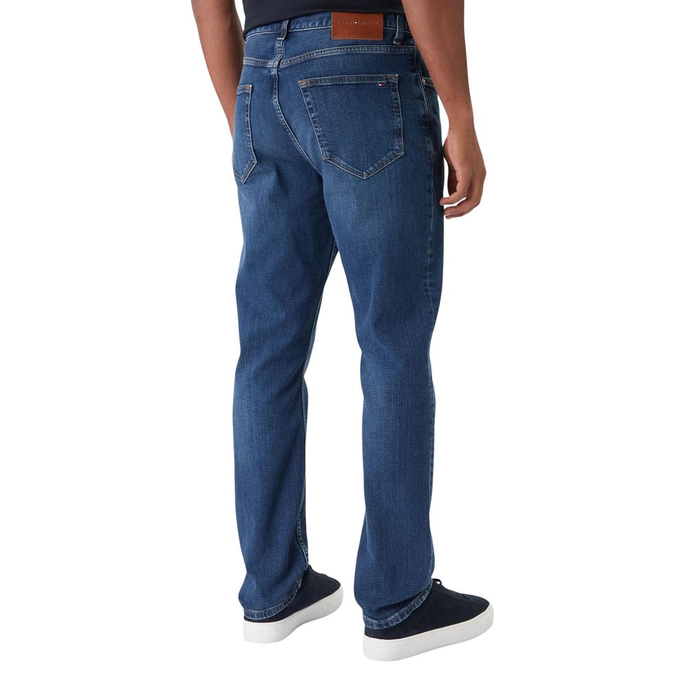Tommy Hilfiger Men's Blue Cotton Relaxed-Fit Jeans