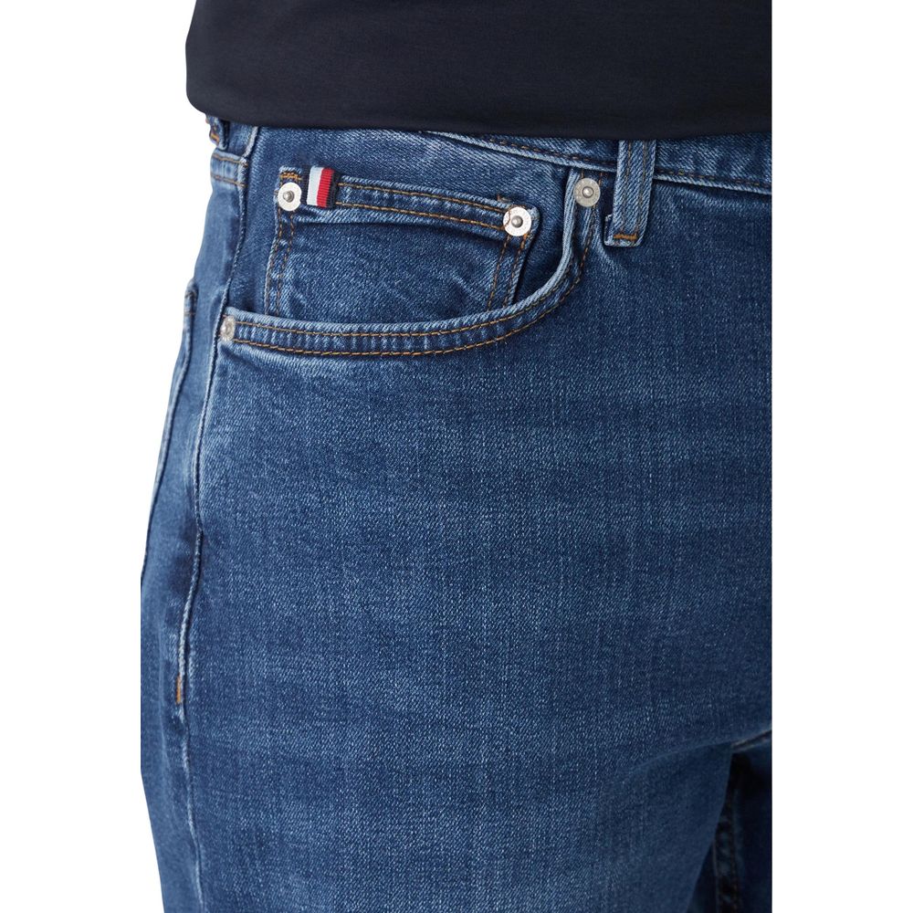 Tommy Hilfiger Men's Blue Cotton Relaxed-Fit Jeans