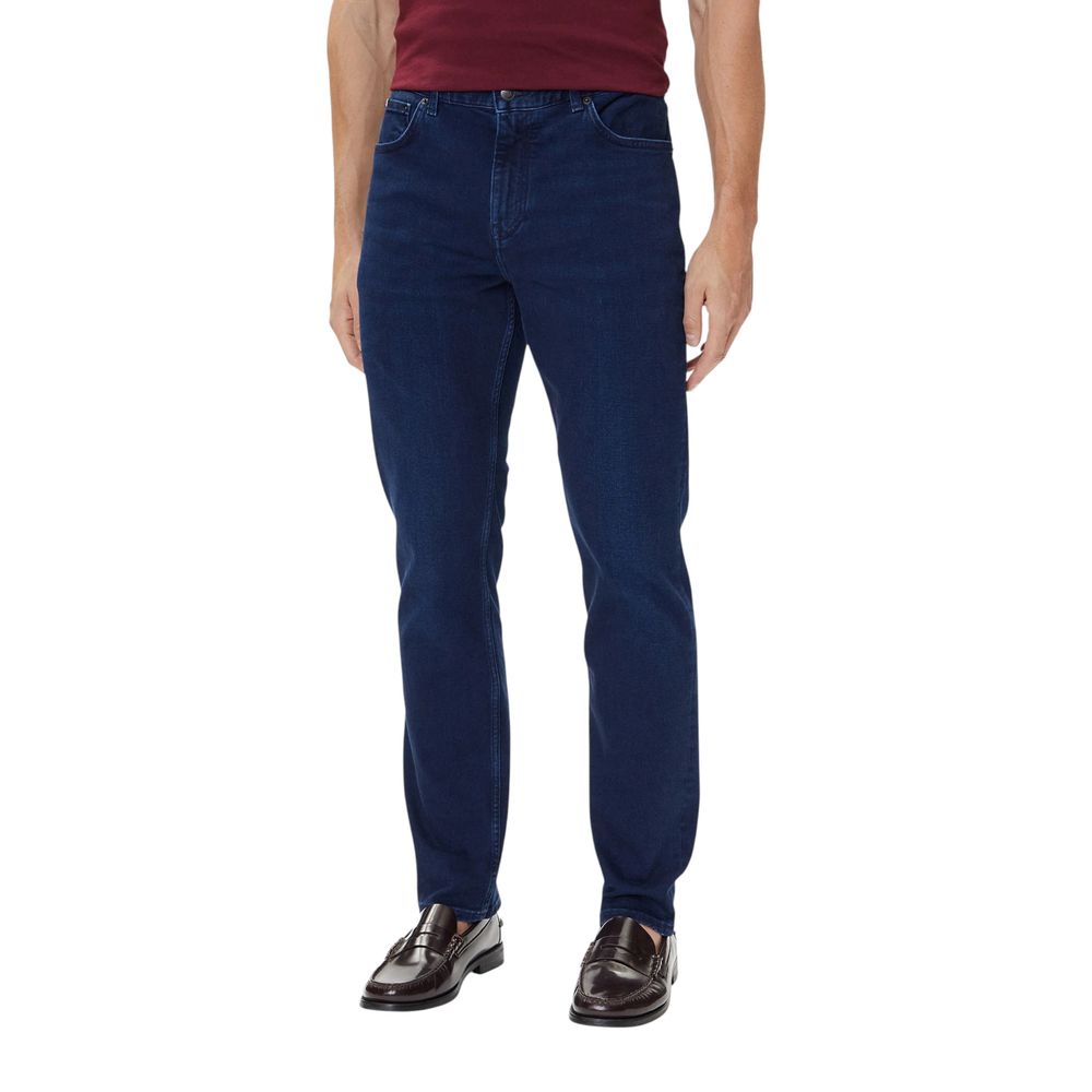 Tommy Hilfiger Men's Blue Cotton Relaxed-Fit Jeans