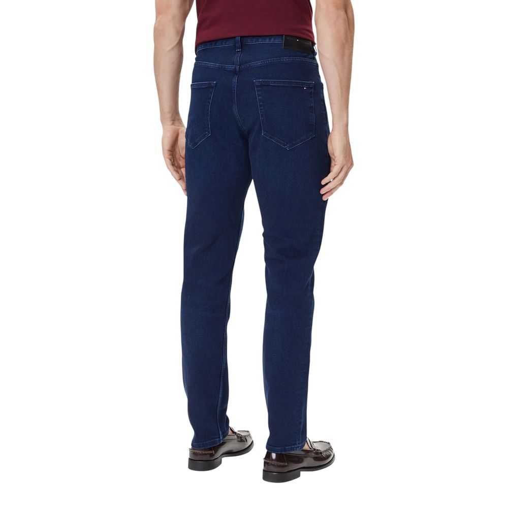 Tommy Hilfiger Men's Blue Cotton Relaxed-Fit Jeans