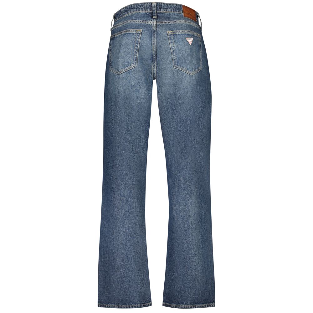 Guess Jeans Men's Blue Cotton Relaxed-Fit Jeans