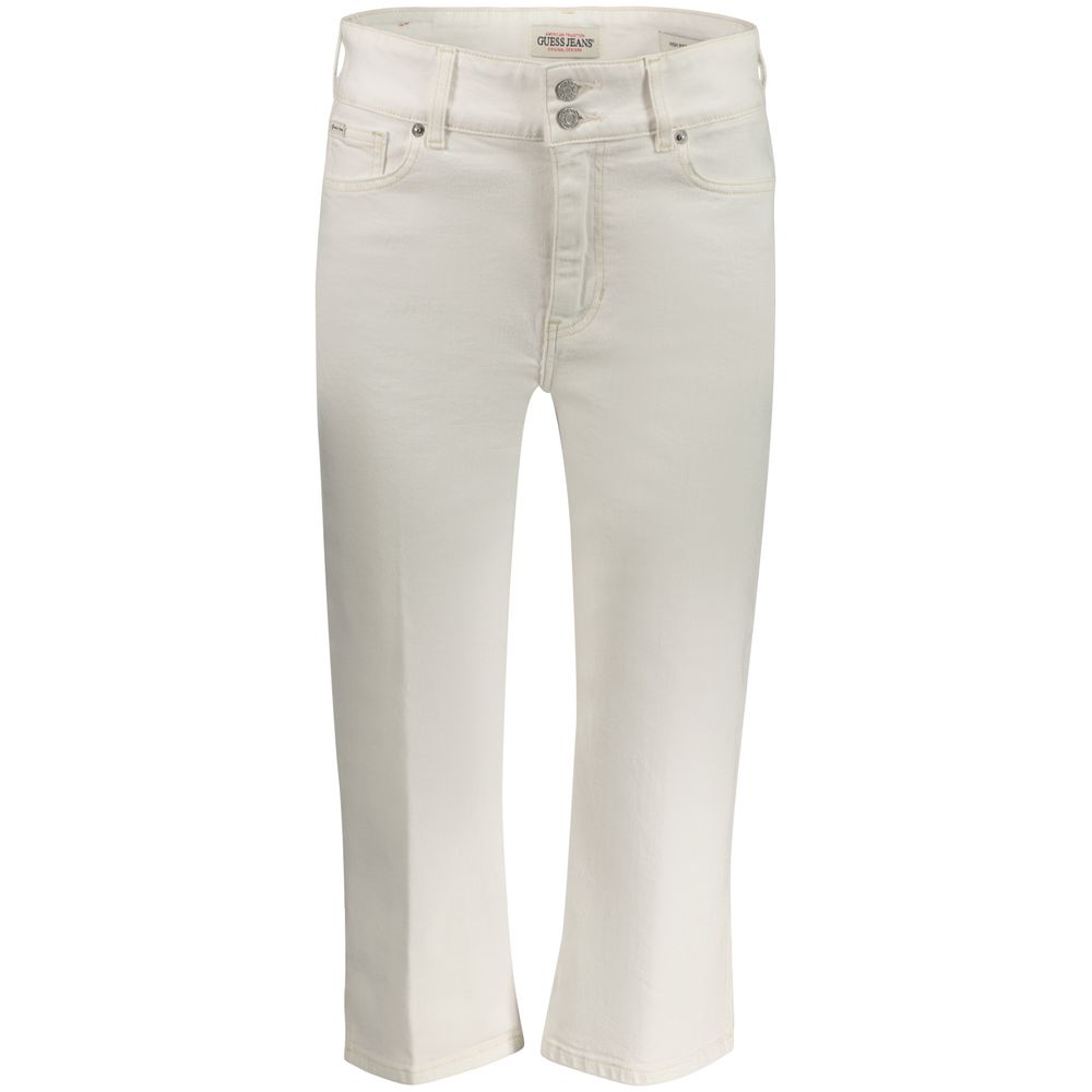 Guess Jeans Women's White Cotton High-Waisted Jeans
