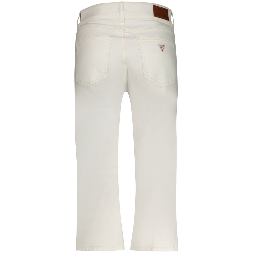 Guess Jeans Women's White Cotton High-Waisted Jeans
