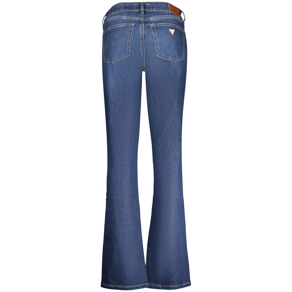 Guess Jeans Women's Blue Cotton Straight-Leg Jeans