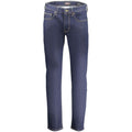 Guess Jeans Men's Blue Cotton Slim-Fit Jeans