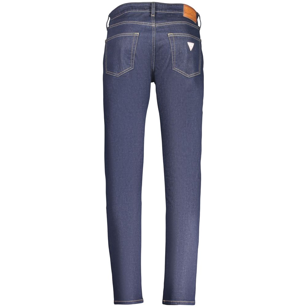 Guess Jeans Men's Blue Cotton Slim-Fit Jeans