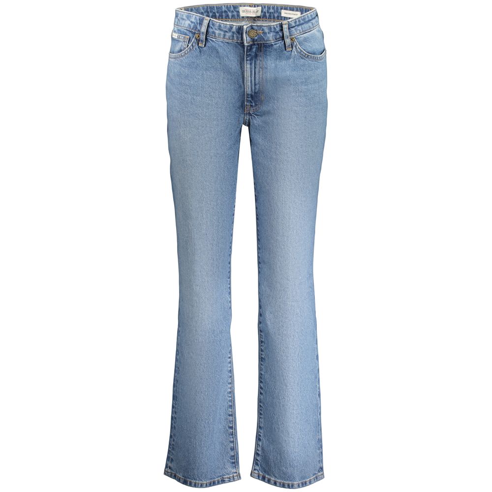 Guess Jeans Women's Blue Cotton Straight-Leg Jeans