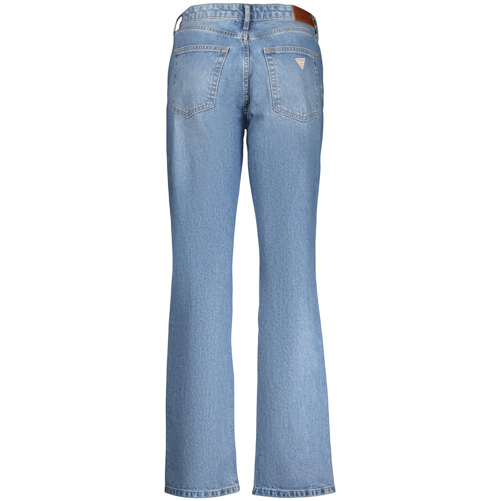 Guess Jeans Women's Blue Cotton Straight-Leg Jeans