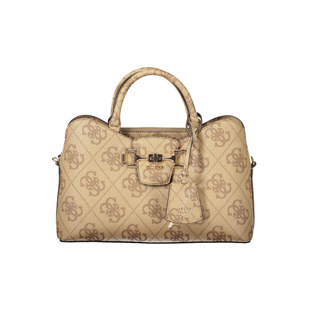 Guess Janie Logo Women's Beige Handbag