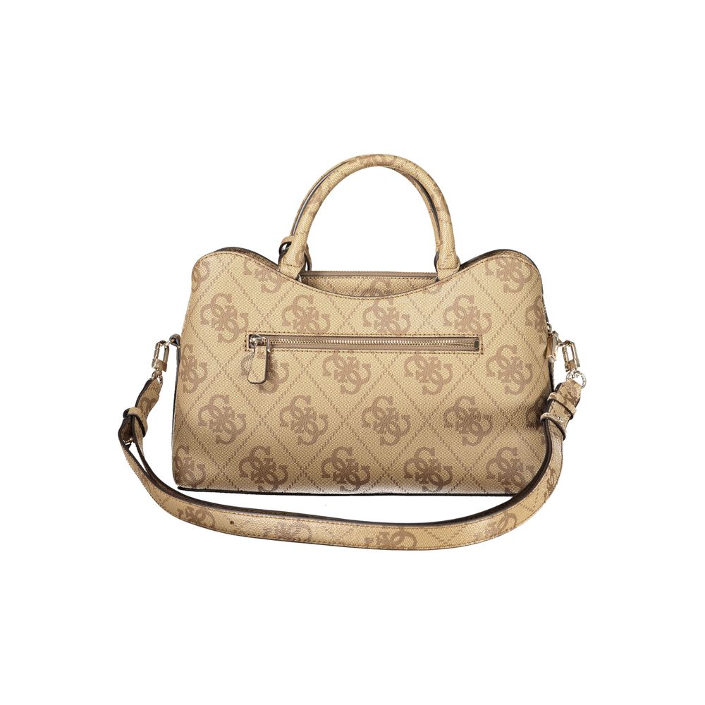 Guess Janie Logo Women's Beige Handbag