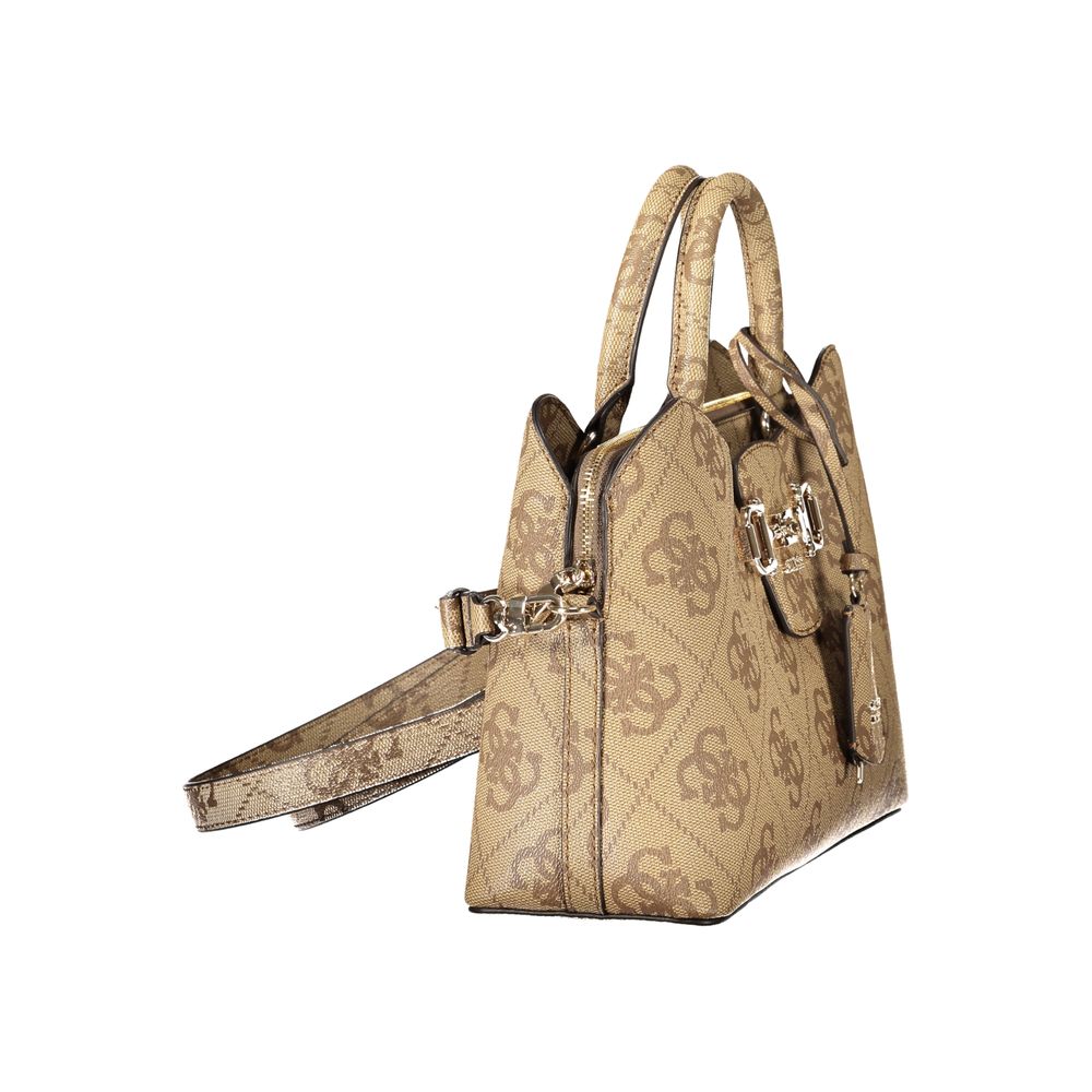 Guess Janie Logo Women's Beige Handbag