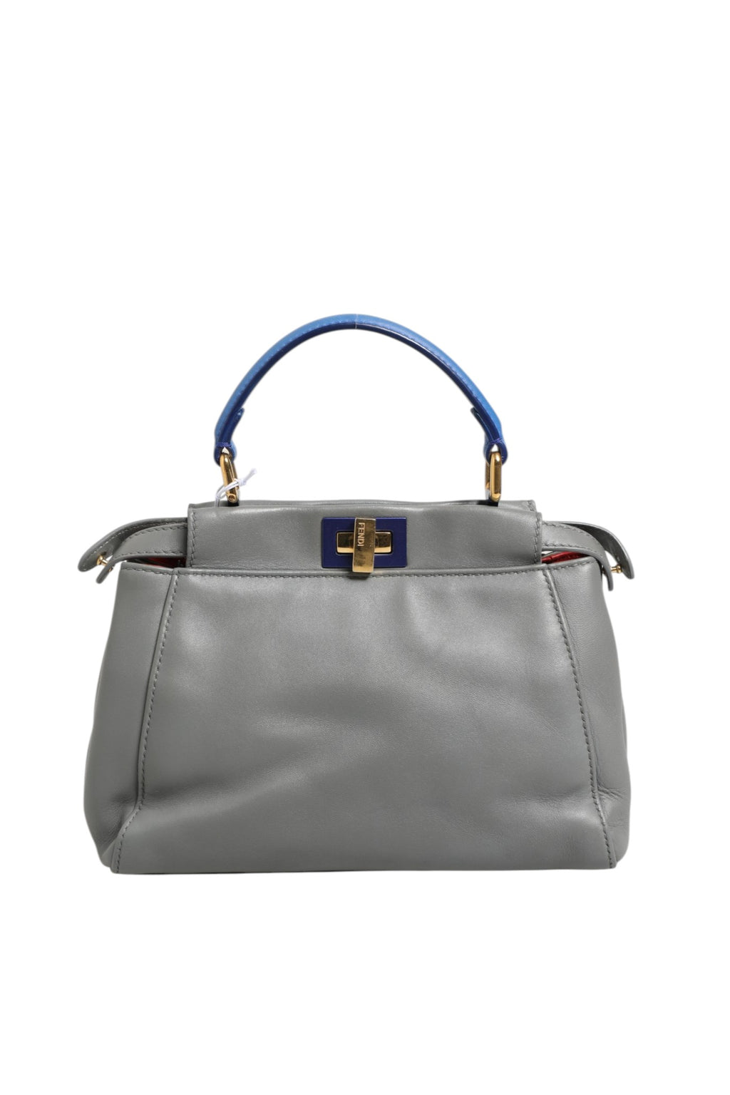 Fendi Women's Mini Peekaboo Blue & Grey Shoulder Bag – Pre-Owned