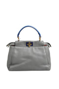 Fendi Women's Mini Peekaboo Blue & Grey Shoulder Bag – Pre-Owned