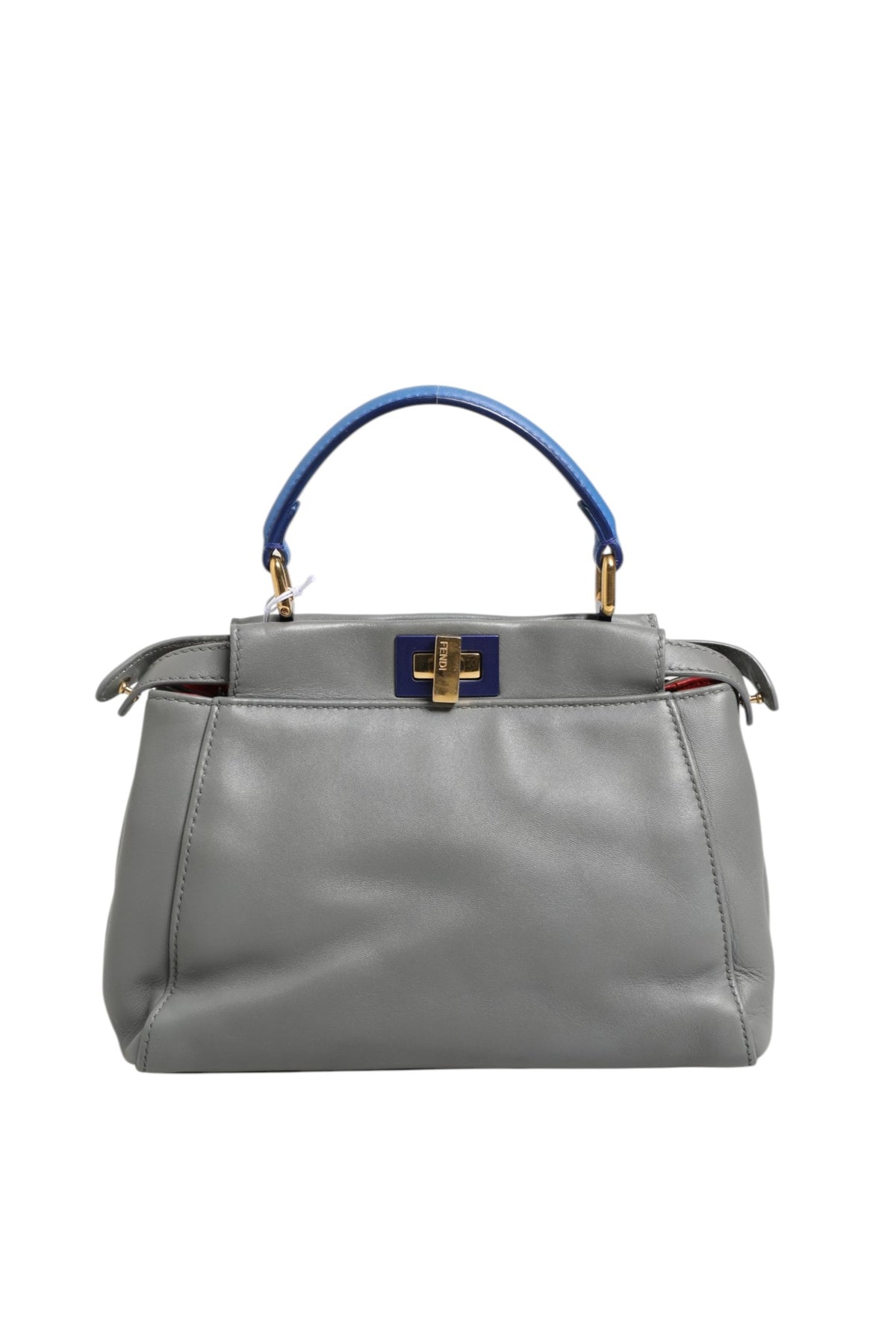 Fendi Women's Mini Peekaboo Blue & Grey Shoulder Bag – Pre-Owned