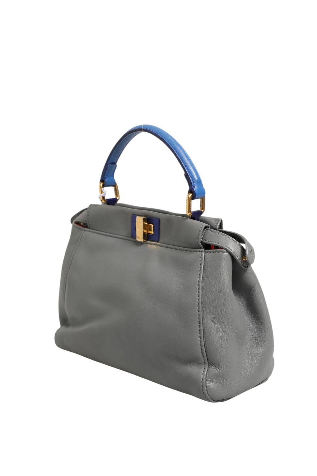 Fendi Women's Mini Peekaboo Blue & Grey Shoulder Bag – Pre-Owned