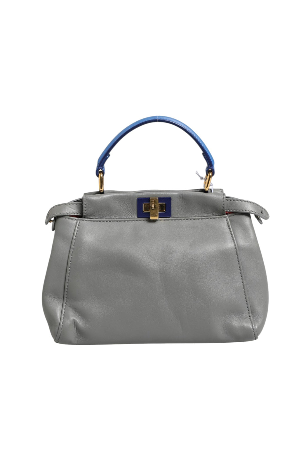 Fendi Women's Mini Peekaboo Blue & Grey Shoulder Bag – Pre-Owned